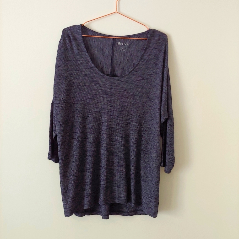 Stylus navy blue tunic loose fitting tunic sweater size XL